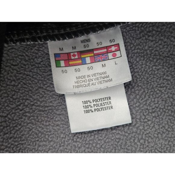 Spyder Fleece Sweater Pullover sz Med Black Gray 1/4 Zip Sweatshirt Performance - Picture 4 of 8